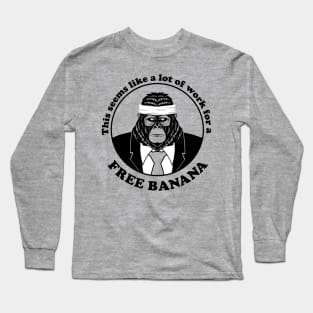 Business Gorilla Running for a Banana Long Sleeve T-Shirt